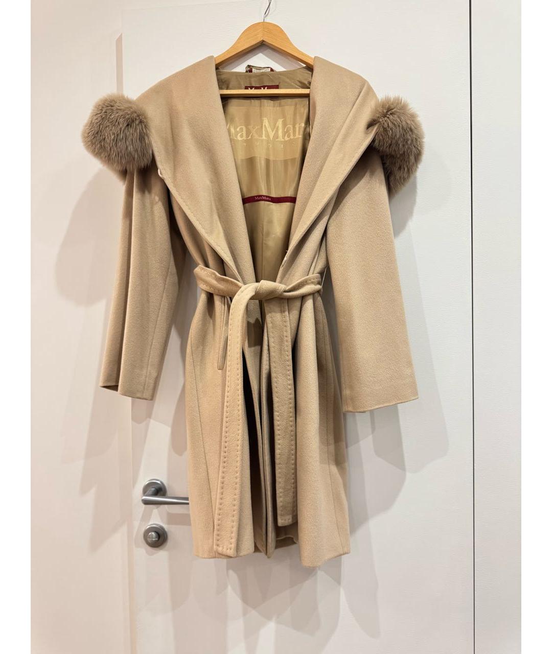 MAX MARA STUDIO Бежевое кашемировое пальто, фото 6