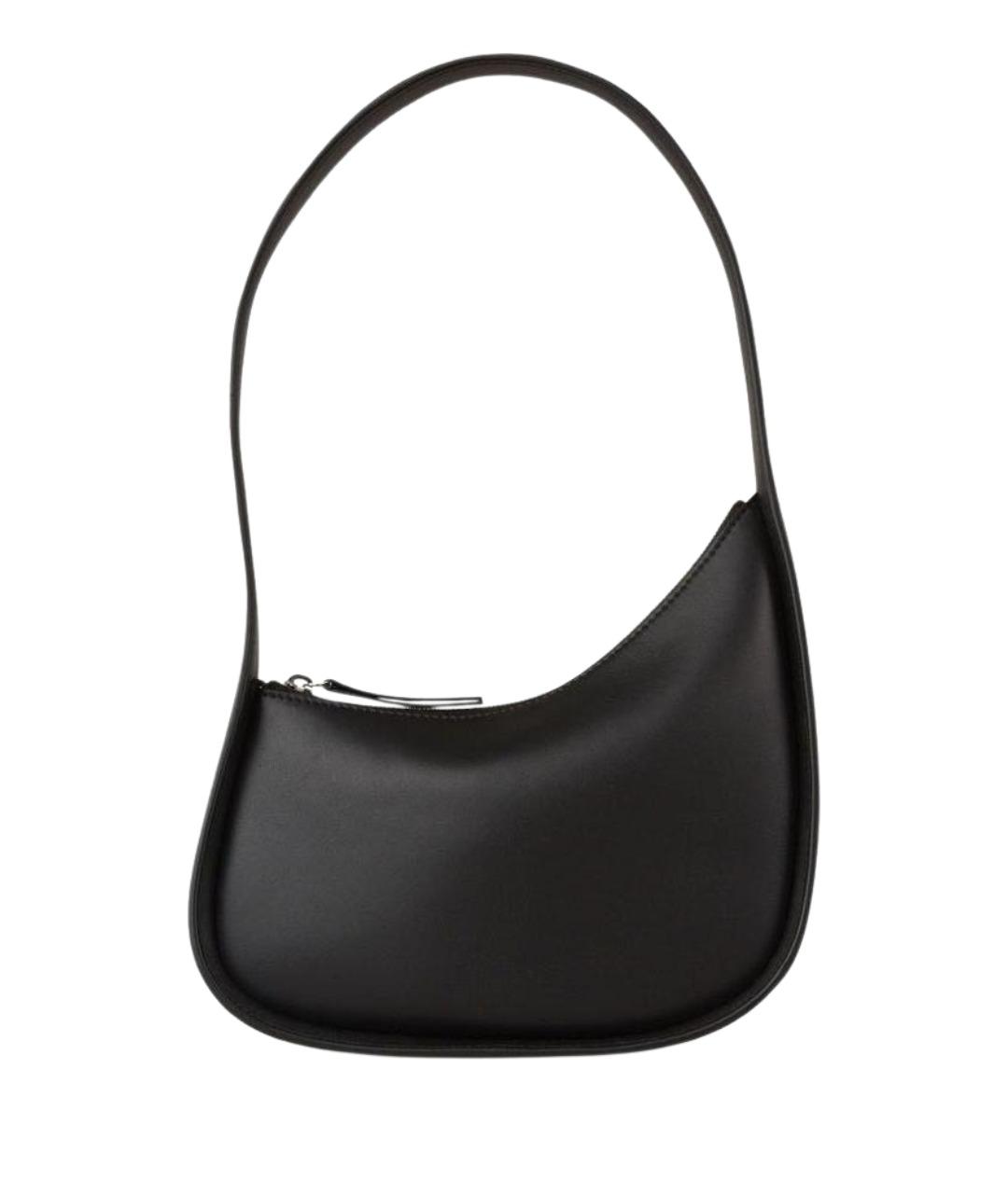 THE ROW Черная кожаная сумка с короткими ручками, фото 1