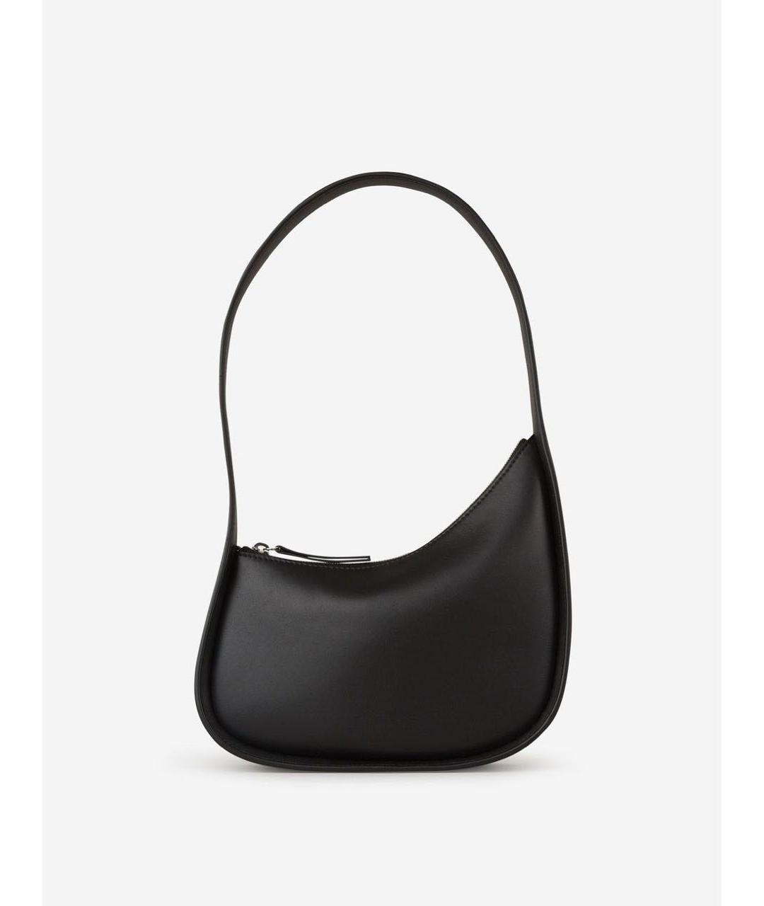 THE ROW Черная кожаная сумка с короткими ручками, фото 9