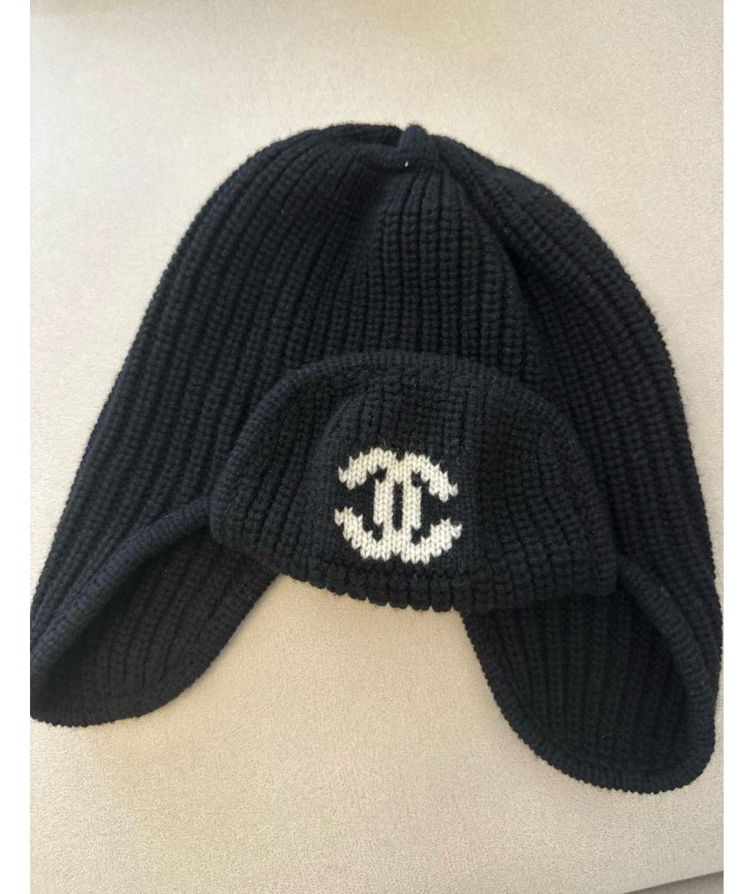 CHANEL Черная кашемировая шапка, фото 4
