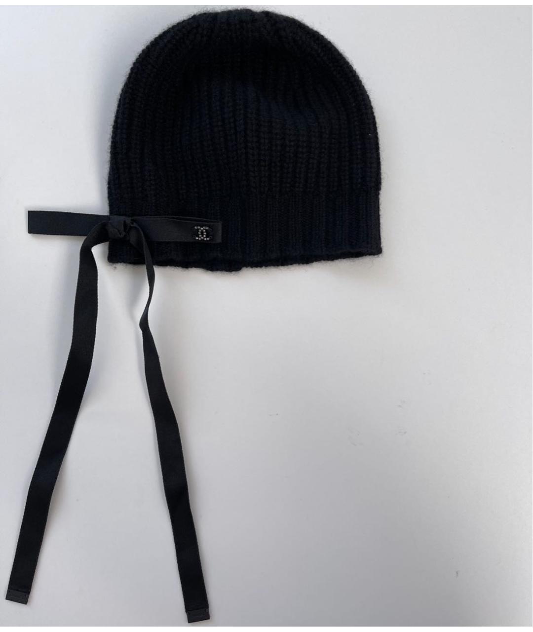CHANEL Черная кашемировая шапка, фото 6