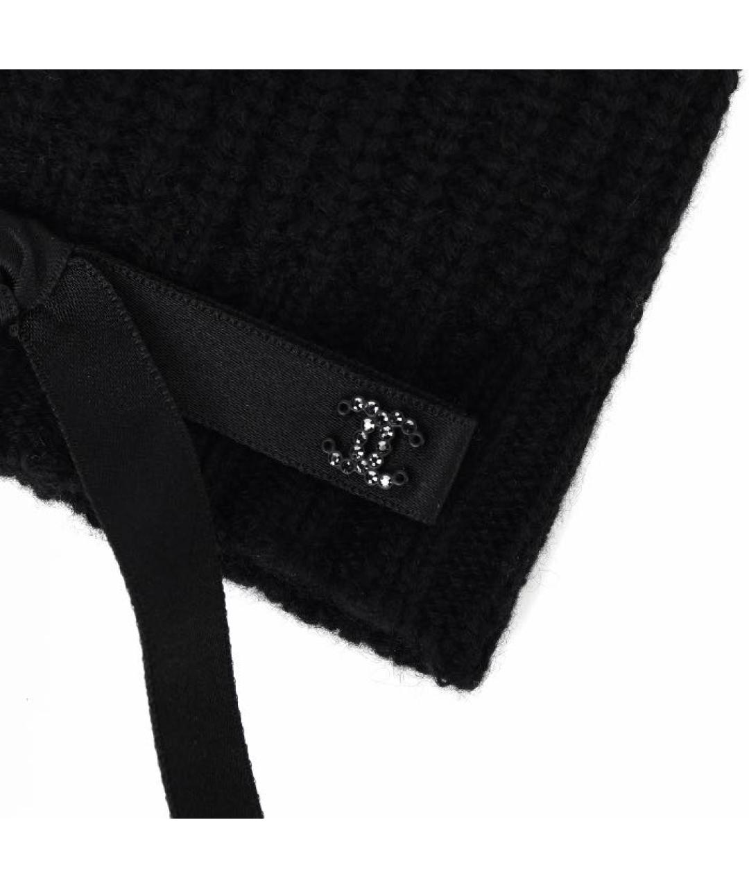 CHANEL Черная кашемировая шапка, фото 4