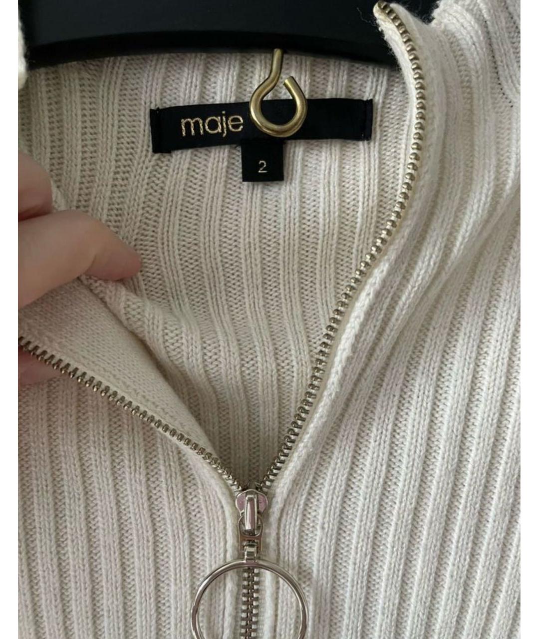 MAJE Бежевый шерстяной джемпер / свитер, фото 2
