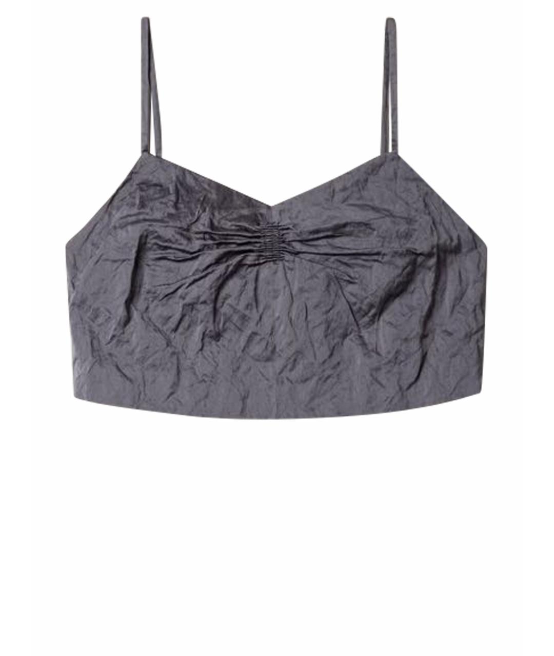 MIU MIU Серая хлопковая майка, фото 1