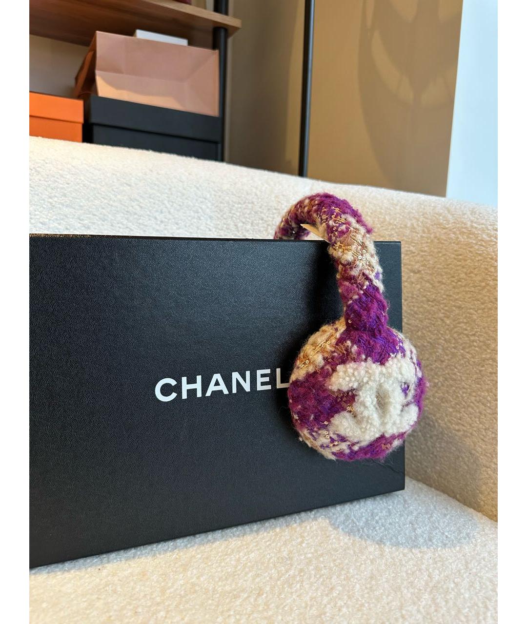 CHANEL Бордовая повязка на голову, фото 6