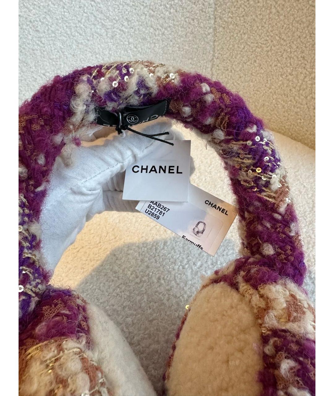 CHANEL Бордовая повязка на голову, фото 3