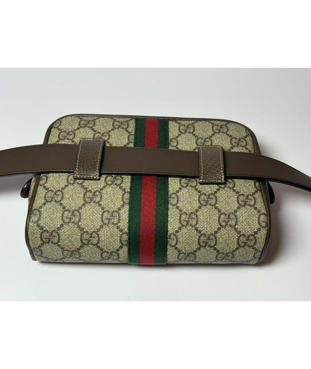 GUCCI Коричневая поясная сумка, фото 7