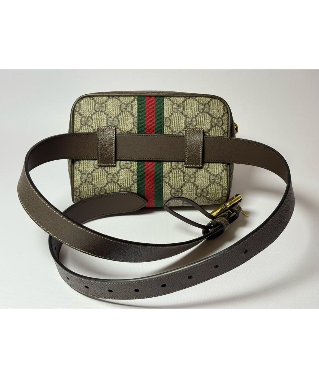 GUCCI Коричневая поясная сумка, фото 3