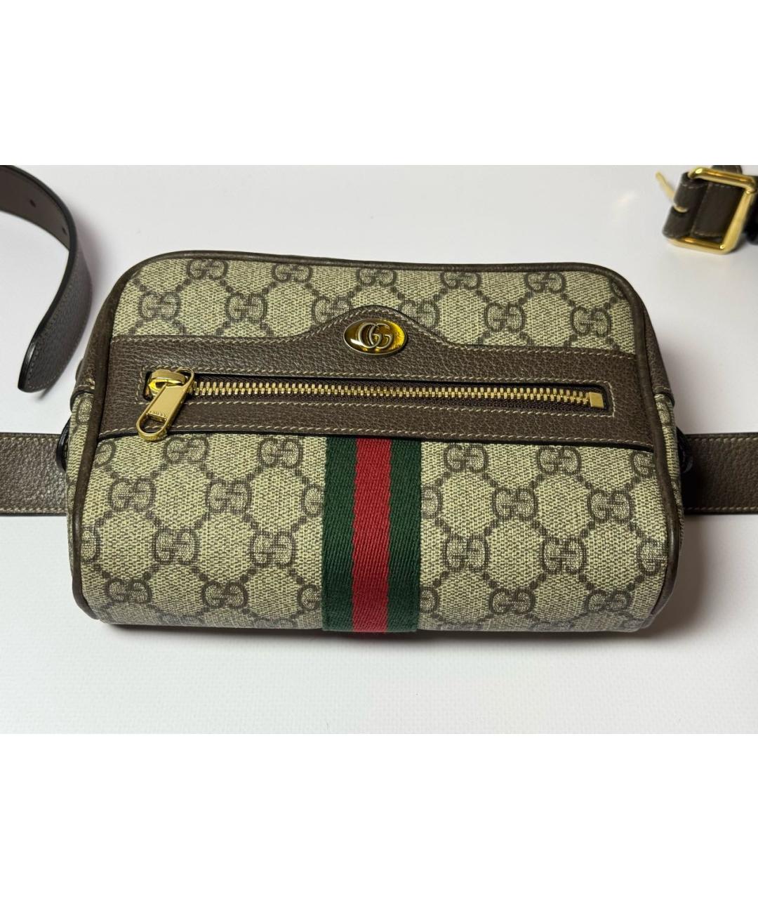 GUCCI Коричневая поясная сумка, фото 6
