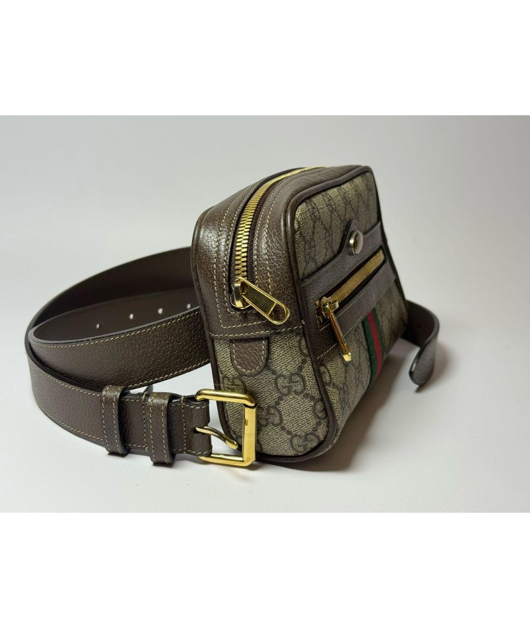 GUCCI Коричневая поясная сумка, фото 2