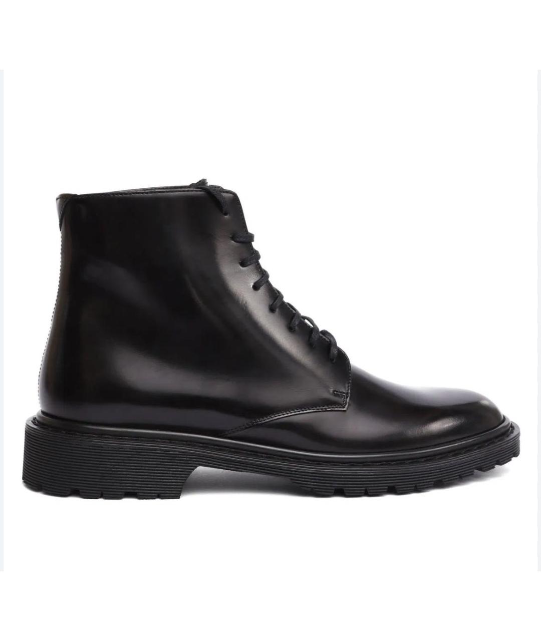 SAINT LAURENT Черные кожаные ботинки, фото 3