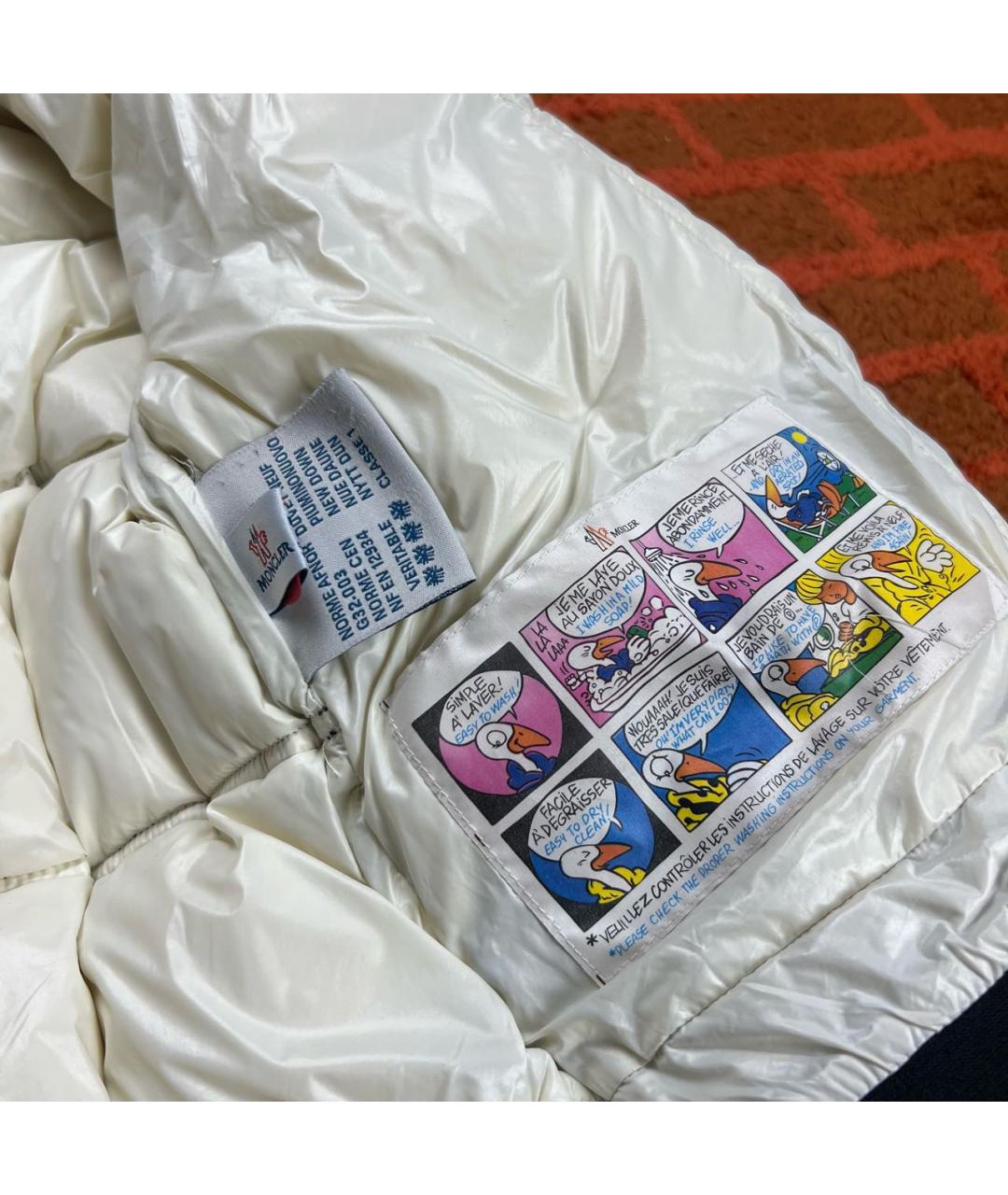 MONCLER Черный полиэстеровый пуховик, фото 6