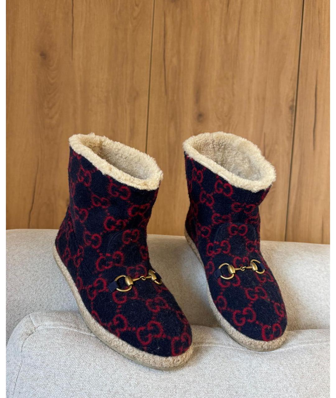 GUCCI Мульти текстильные ботинки, фото 2