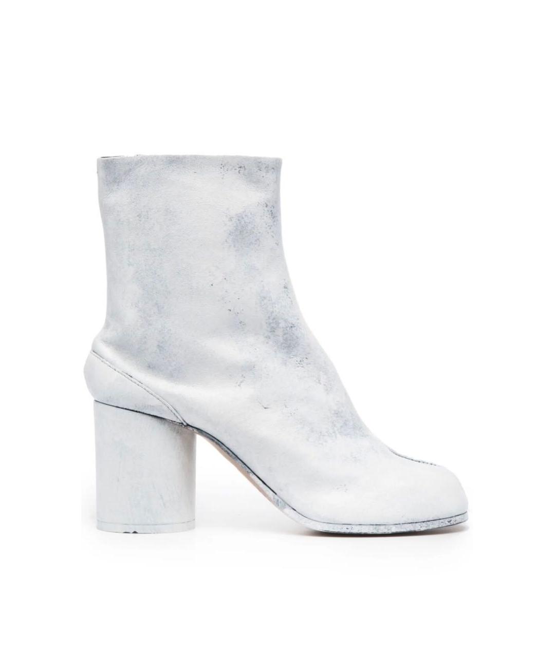 MAISON MARGIELA Белые кожаные ботильоны, фото 1