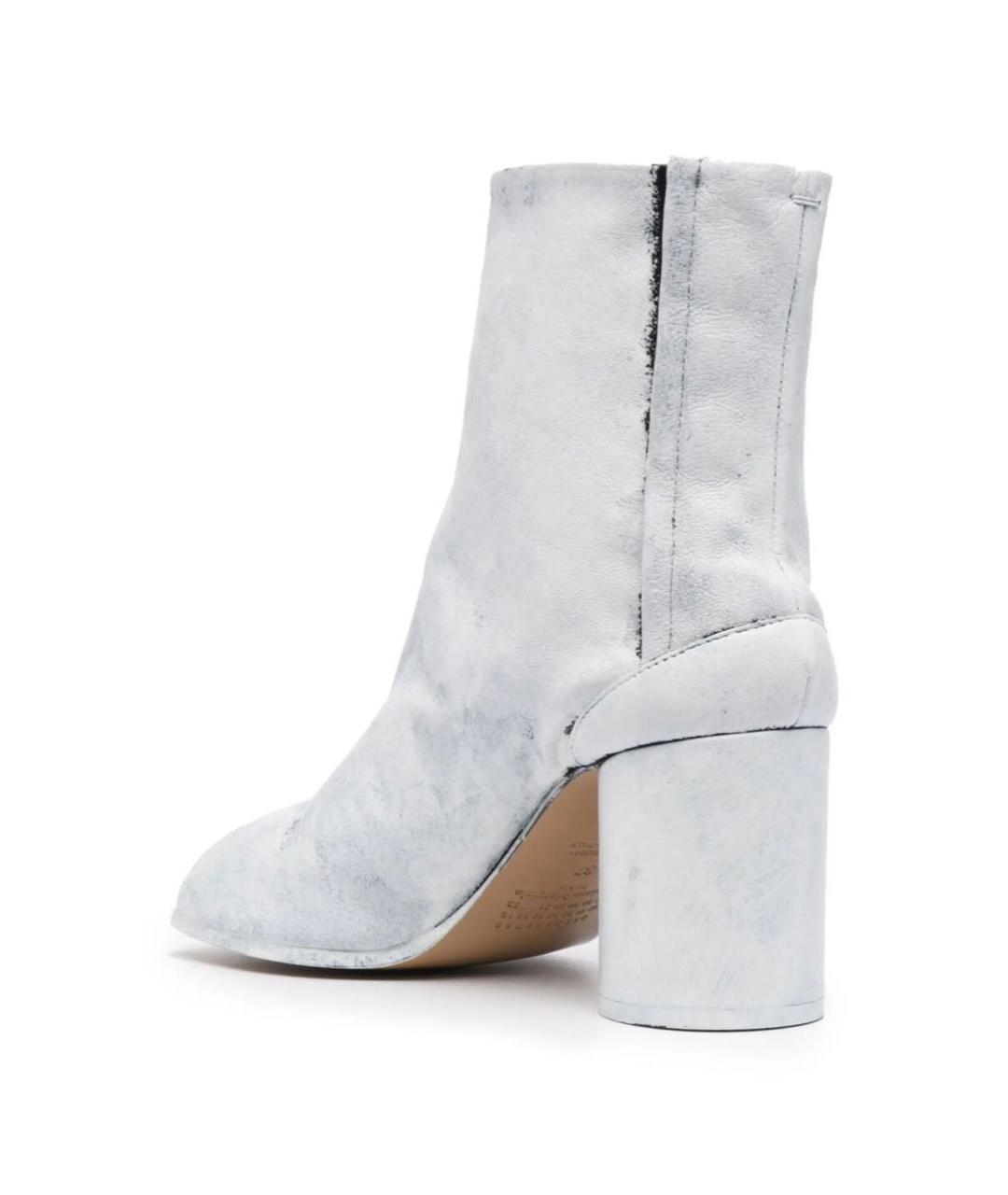 MAISON MARGIELA Белые кожаные ботильоны, фото 3