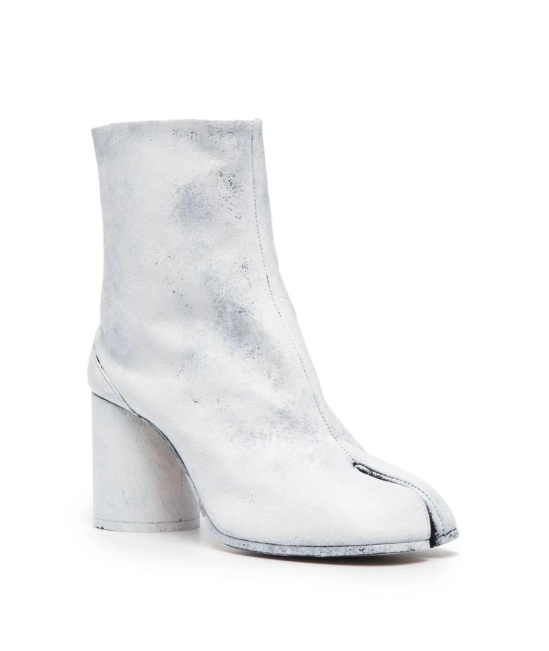 MAISON MARGIELA Белые кожаные ботильоны, фото 2