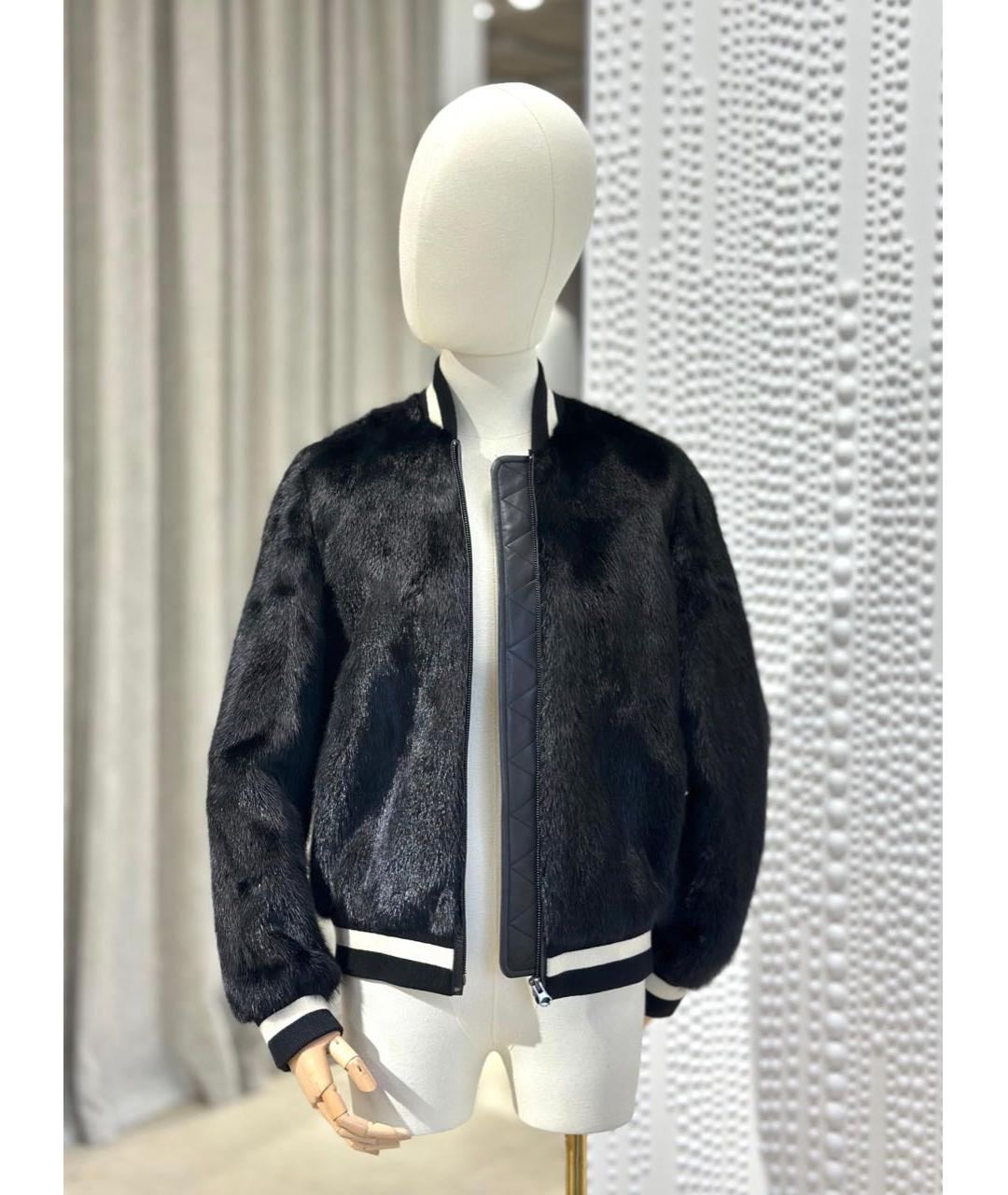 SIMONETTA RAVIZZA Черная меховая шуба, фото 3