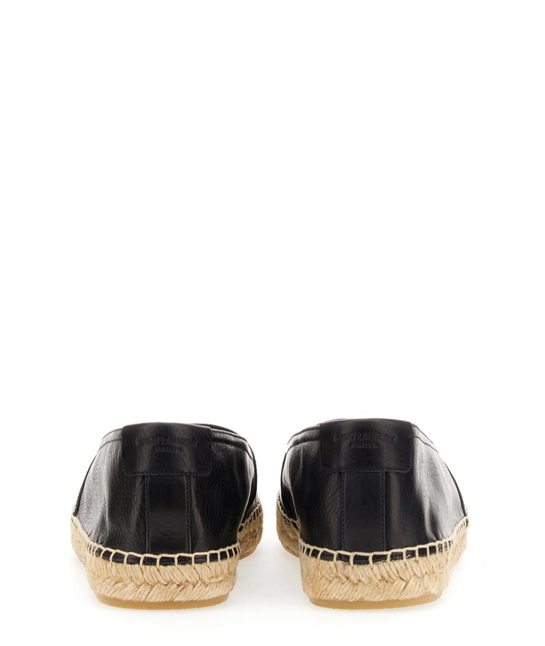 SAINT LAURENT Черные кожаные эспадрильи, фото 3