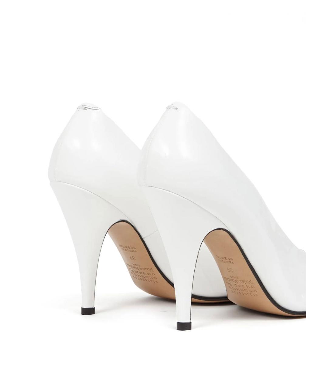 MAISON MARGIELA Белые туфли из лакированной кожи, фото 5