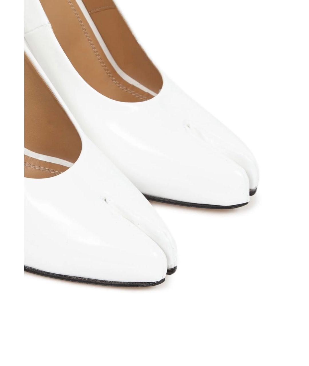 MAISON MARGIELA Белые туфли из лакированной кожи, фото 4