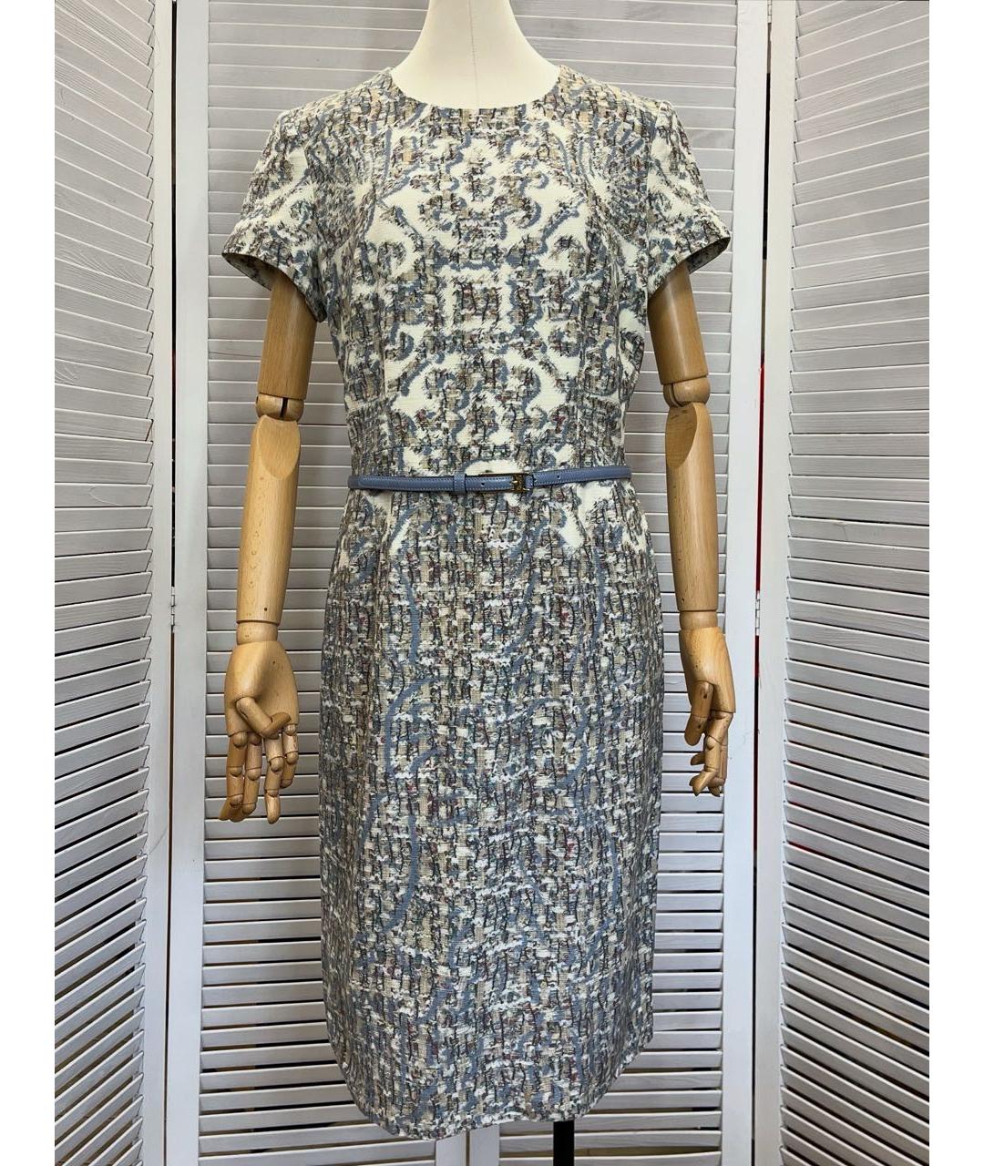 ESCADA Голубое хлопковое повседневное платье, фото 9