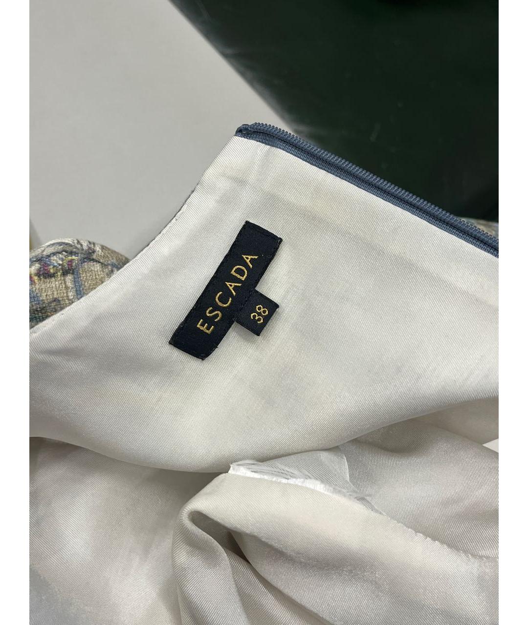 ESCADA Голубое хлопковое повседневное платье, фото 6