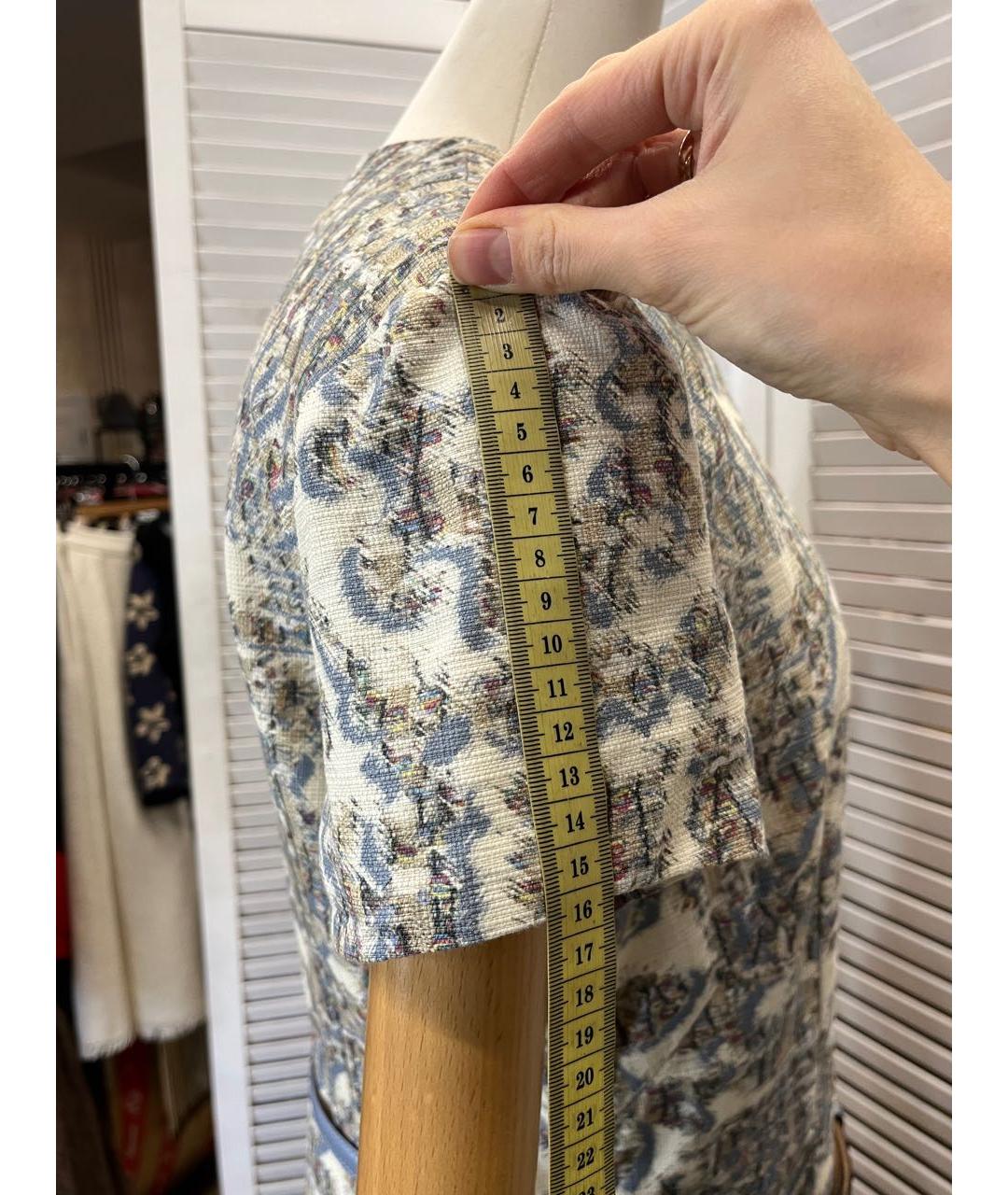 ESCADA Голубое хлопковое повседневное платье, фото 4