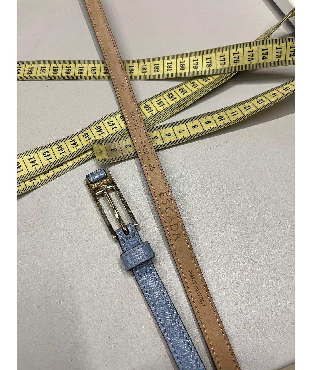 ESCADA Голубое хлопковое повседневное платье, фото 5