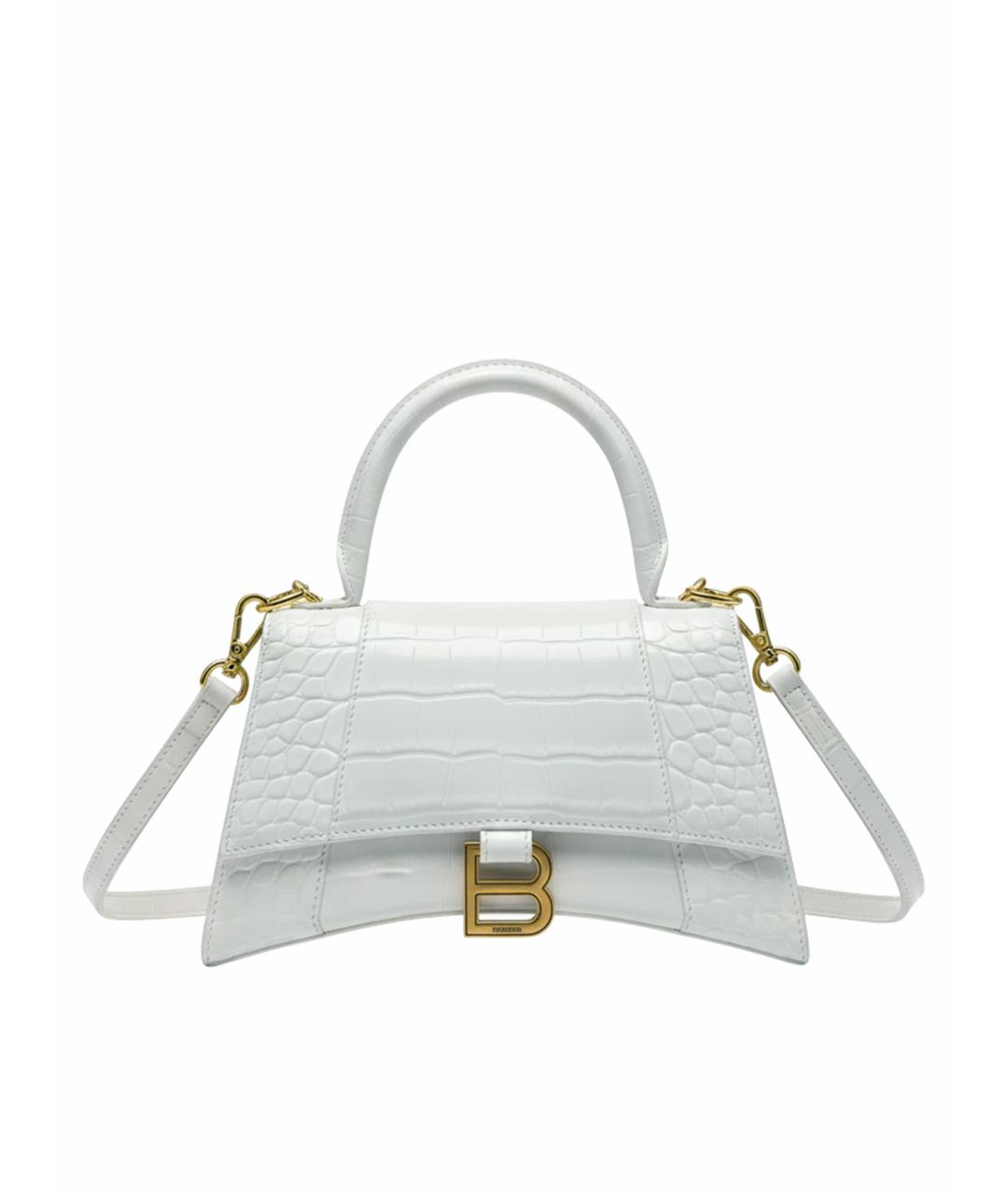 BALENCIAGA Белая кожаная сумка через плечо, фото 1