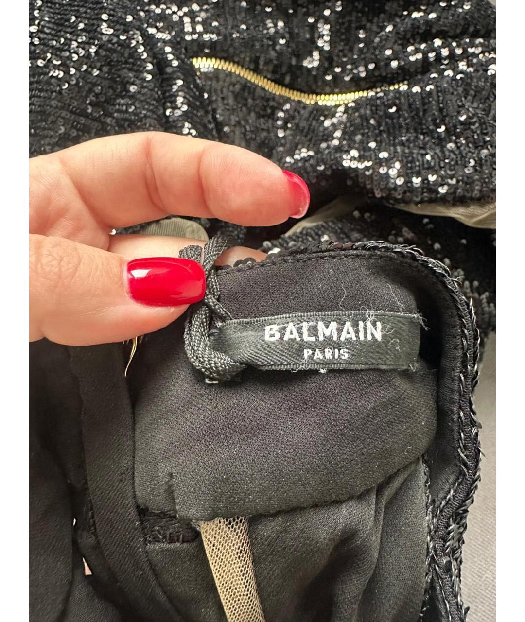 BALMAIN Мульти полиамидовое вечернее платье, фото 4