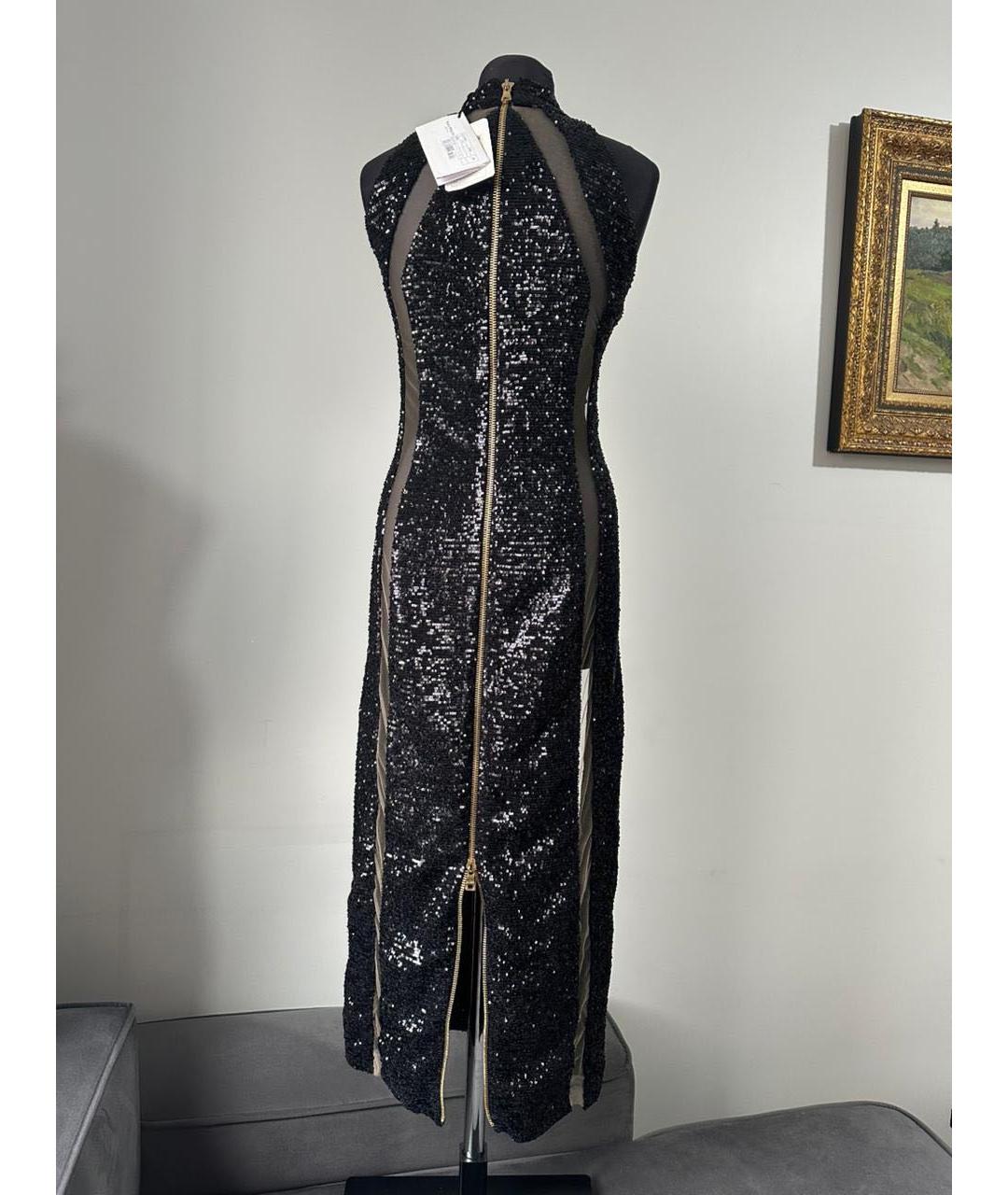 BALMAIN Мульти полиамидовое вечернее платье, фото 3