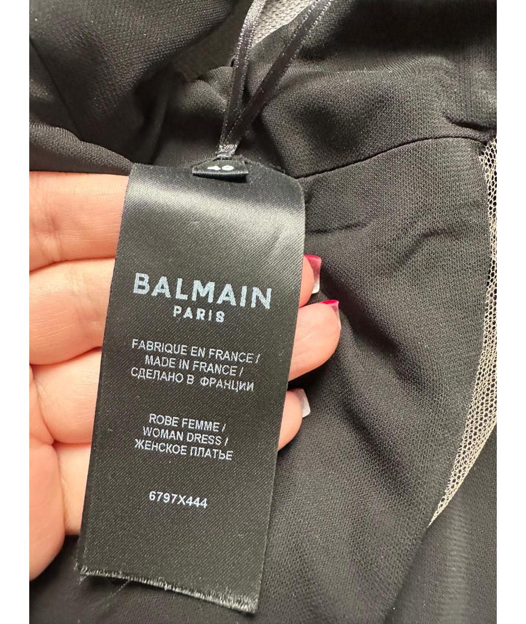 BALMAIN Мульти полиамидовое вечернее платье, фото 6