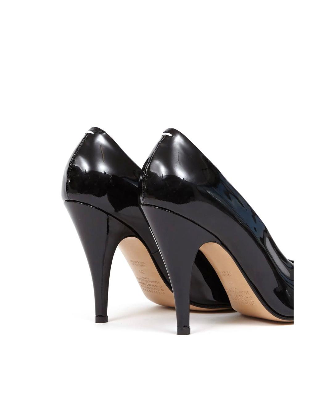 MAISON MARGIELA Черные туфли из лакированной кожи, фото 4