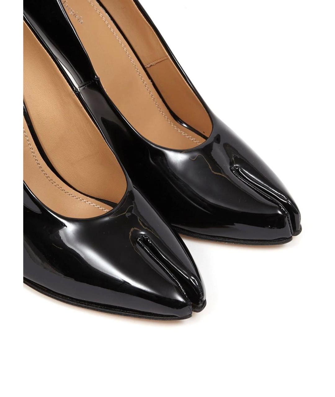 MAISON MARGIELA Черные туфли из лакированной кожи, фото 7