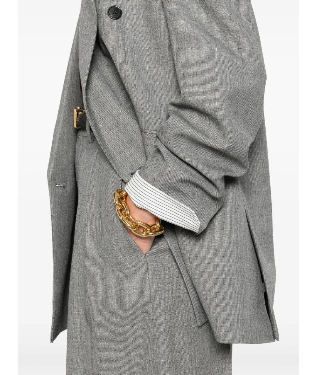 SAINT LAURENT Серый шерстяной жакет/пиджак, фото 5