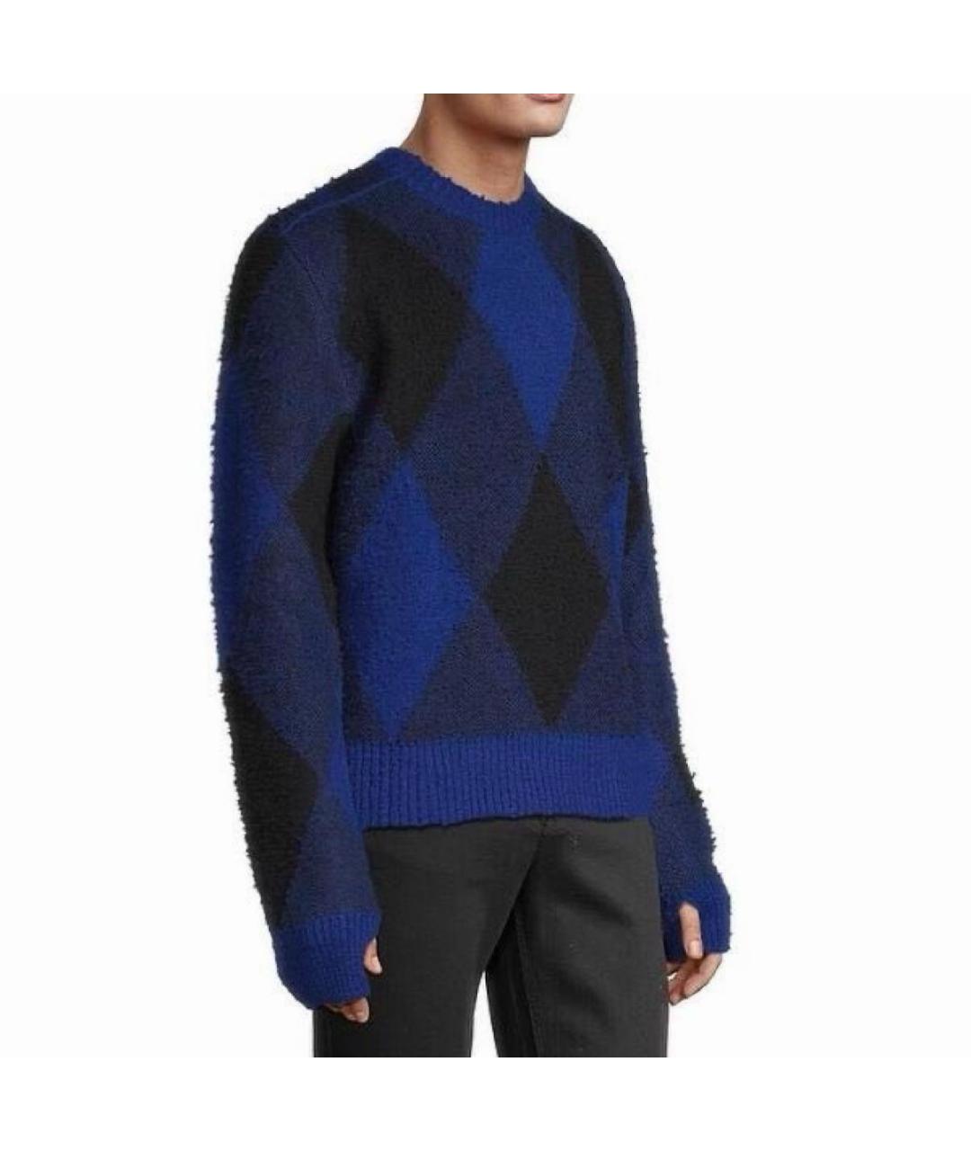 BURBERRY Синий шерстяной джемпер / свитер, фото 7