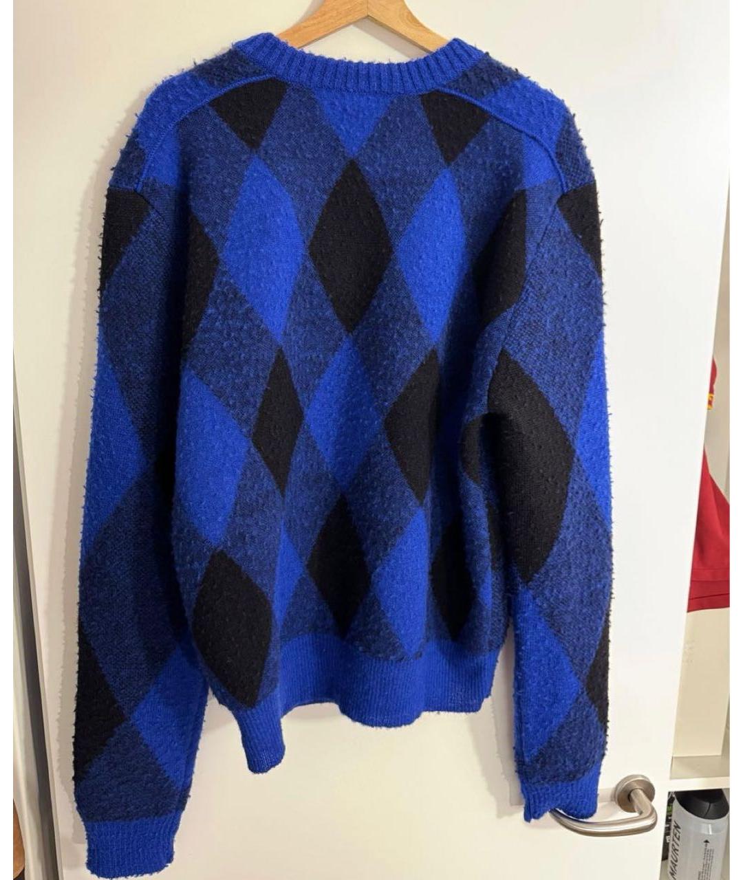 BURBERRY Синий шерстяной джемпер / свитер, фото 2