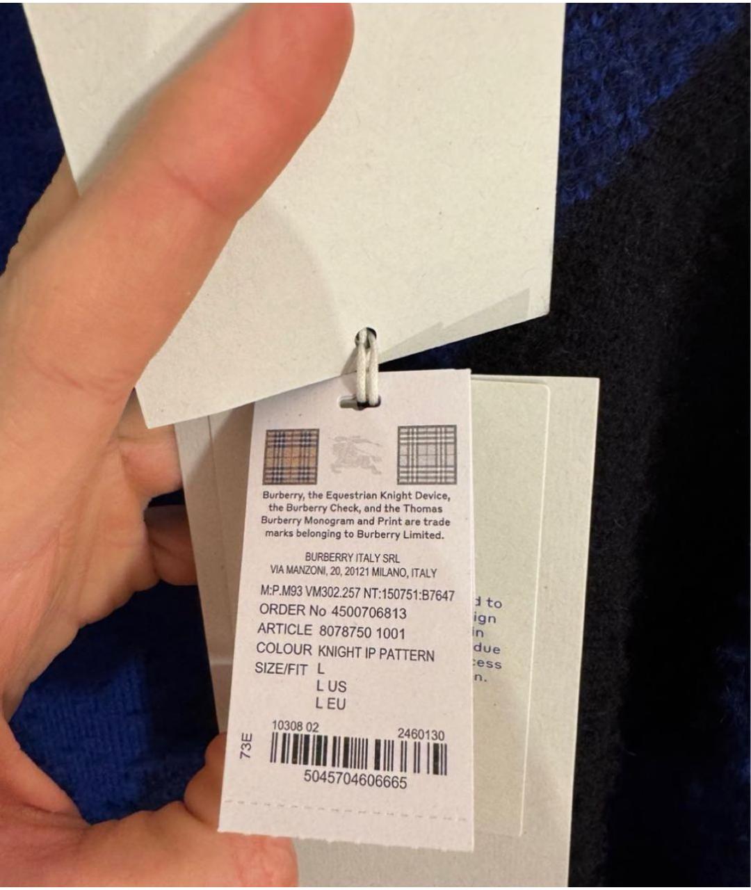 BURBERRY Синий шерстяной джемпер / свитер, фото 6