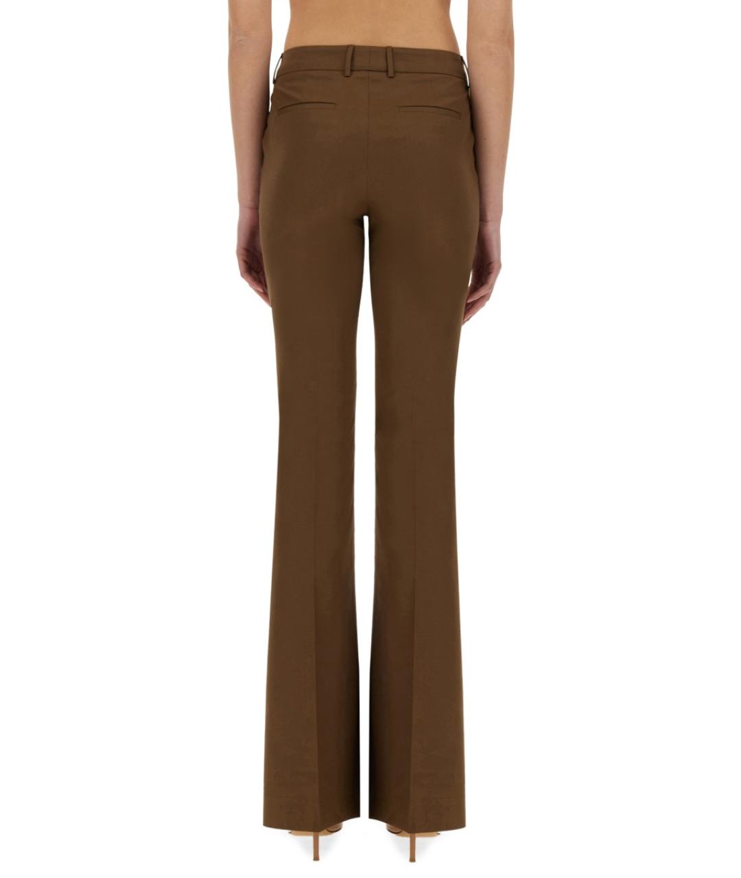PT TORINO Коричневые хлопковые прямые брюки, фото 4