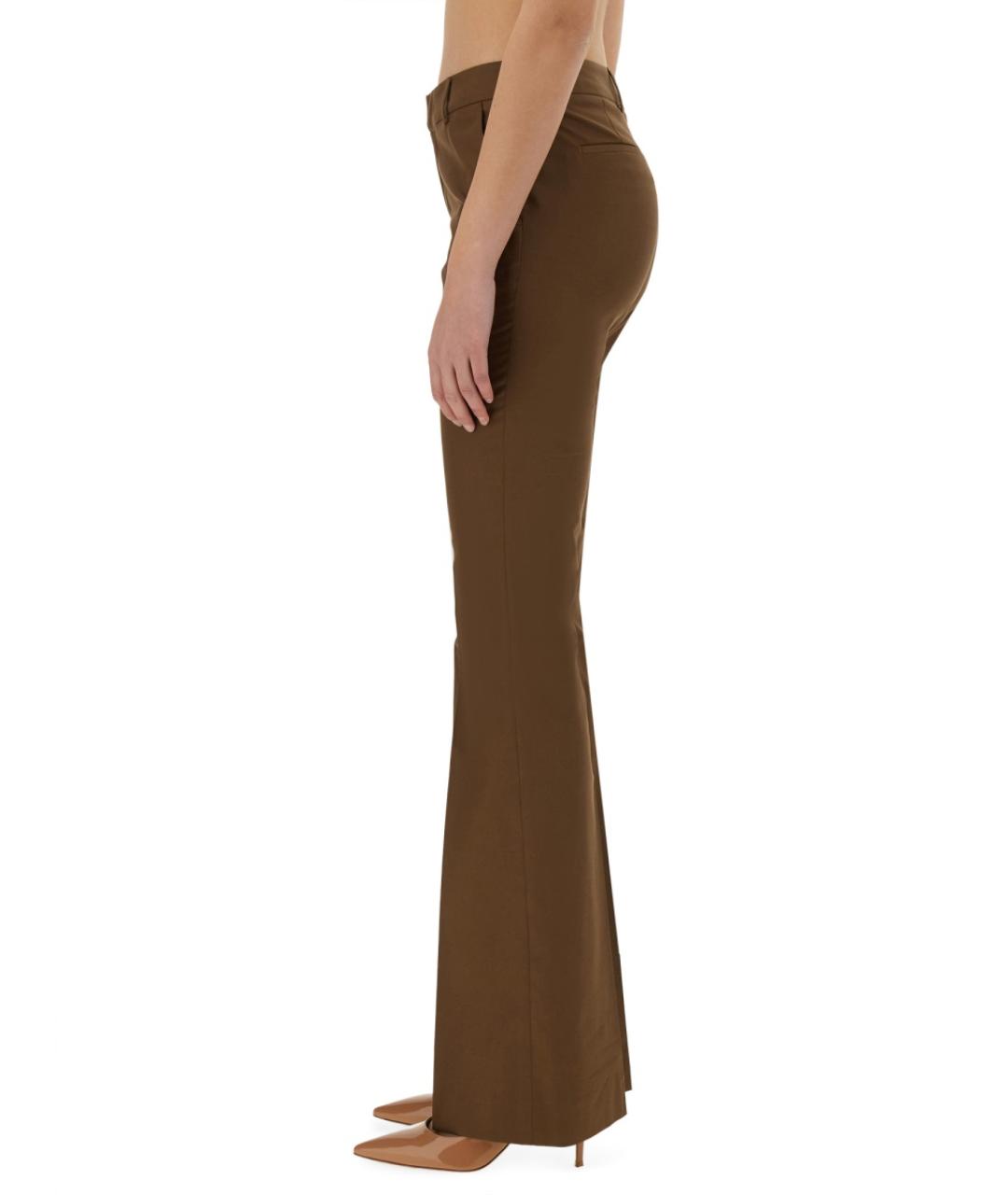 PT TORINO Коричневые хлопковые прямые брюки, фото 5