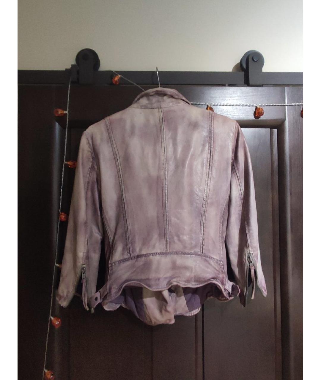 MUUBAA Фиолетовая кожаная куртка, фото 2