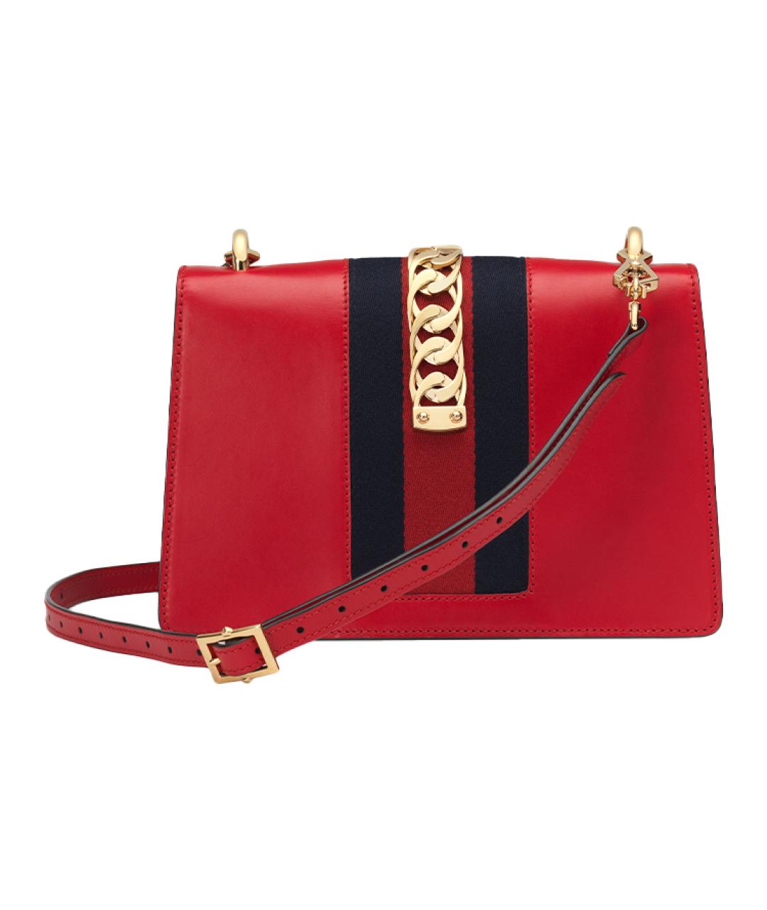 GUCCI Красная кожаная сумка через плечо, фото 2