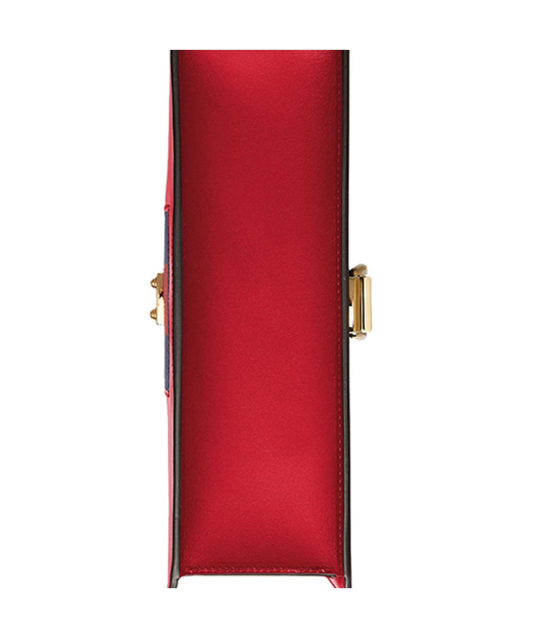 GUCCI Красная кожаная сумка через плечо, фото 7