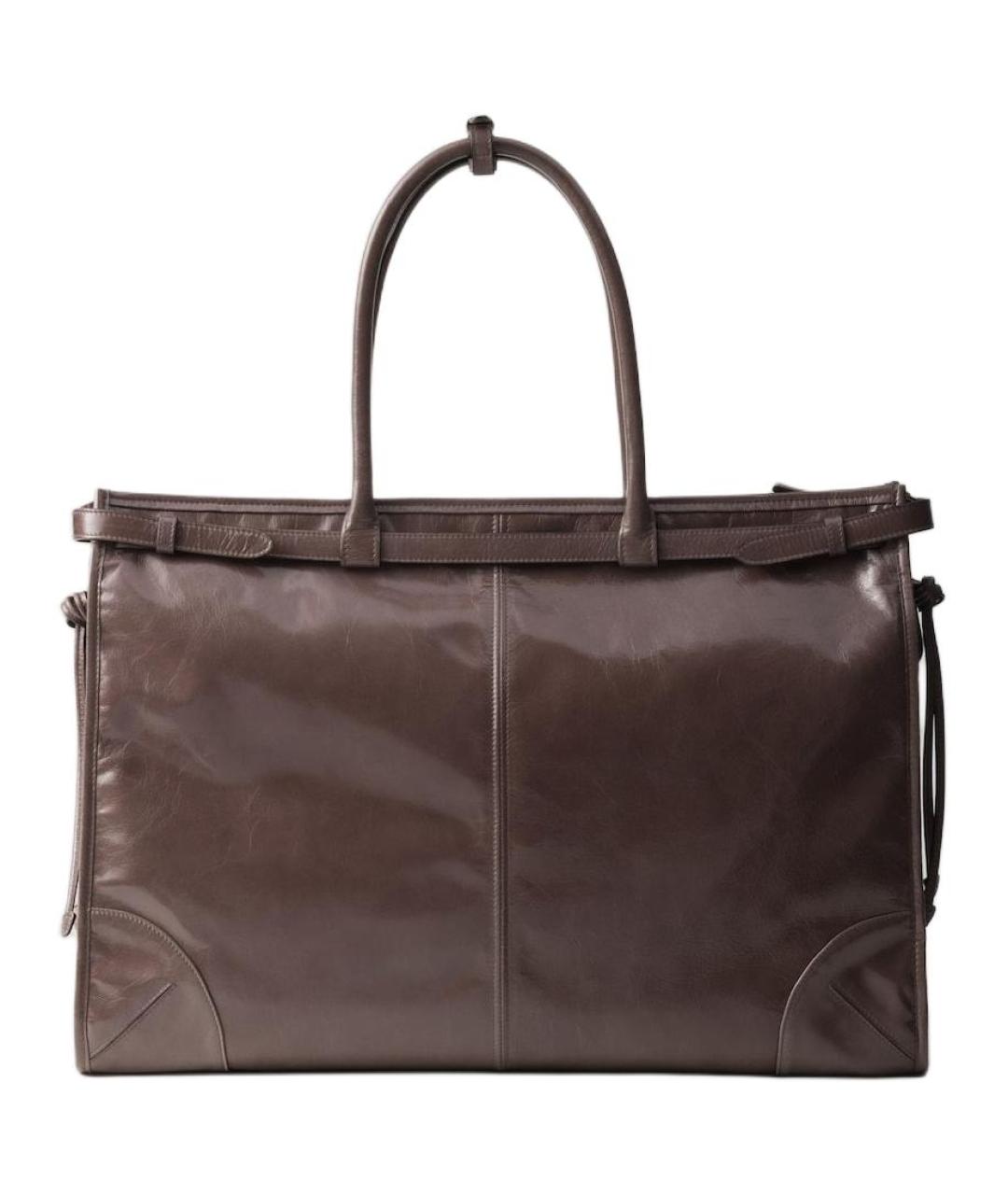 PRADA Коричневая кожаная сумка на плечо, фото 3