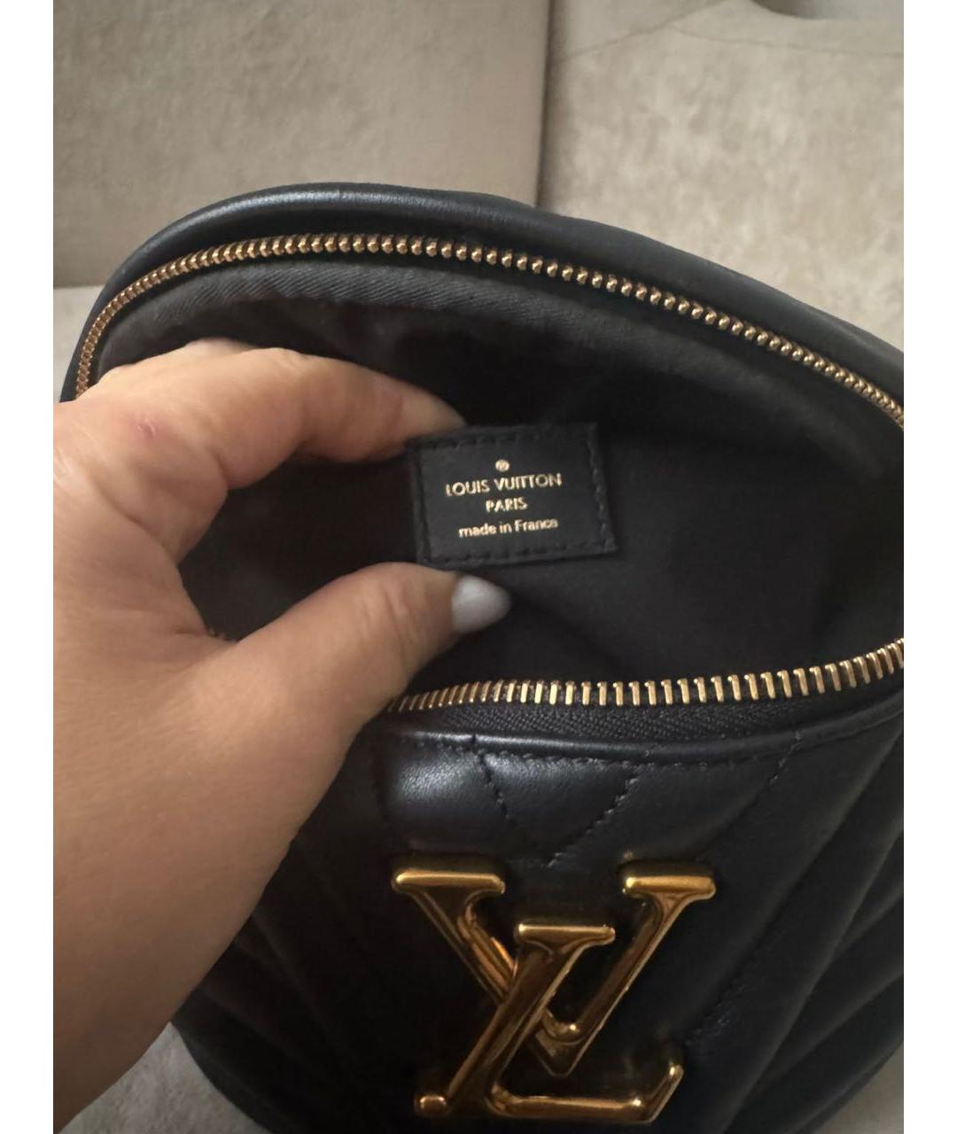 LOUIS VUITTON Черная кожаная поясная сумка, фото 6