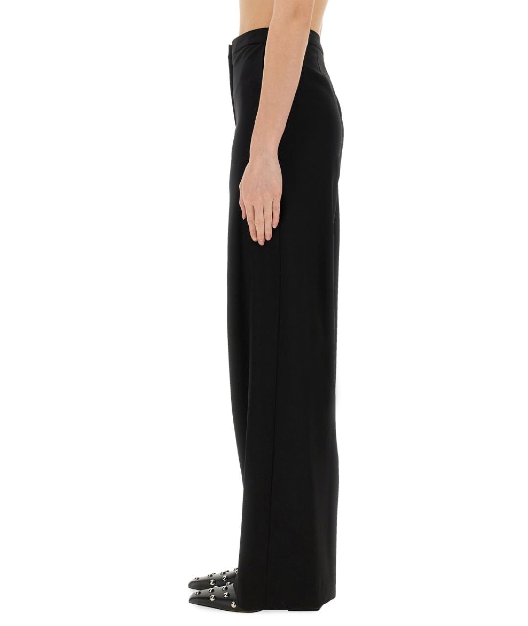 PT TORINO Черные шерстяные прямые брюки, фото 4