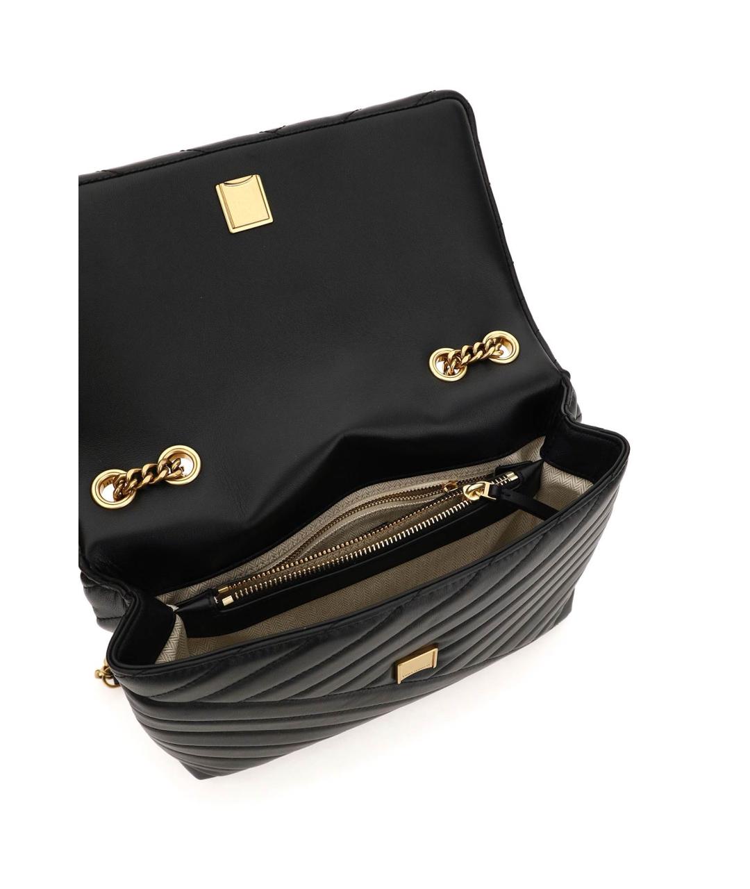 TORY BURCH Черная кожаная сумка через плечо, фото 3