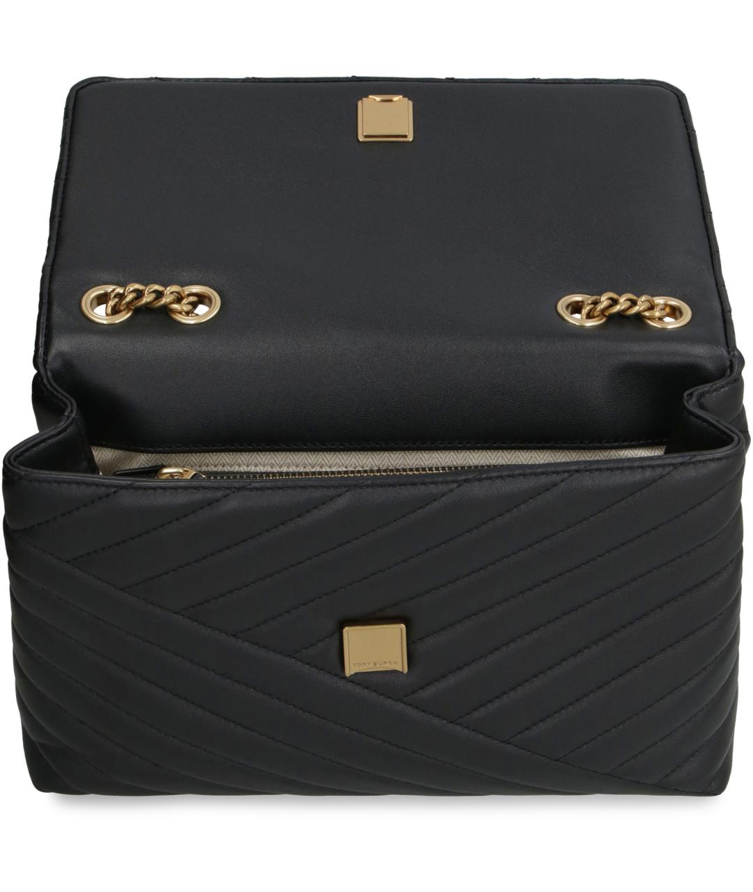 TORY BURCH Черная кожаная сумка через плечо, фото 5