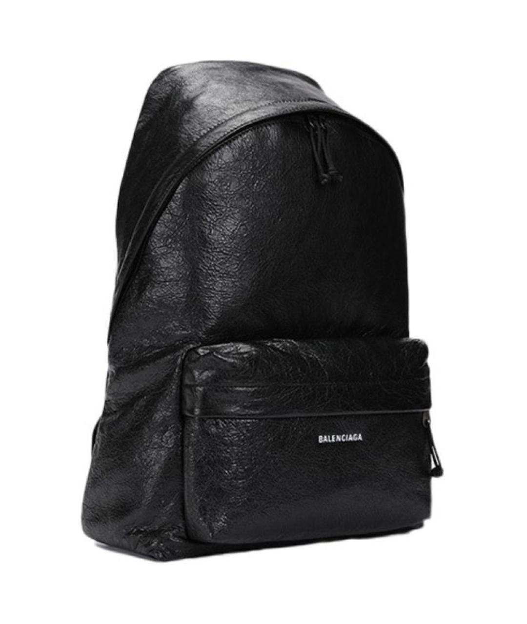 BALENCIAGA Черный кожаный рюкзак, фото 2