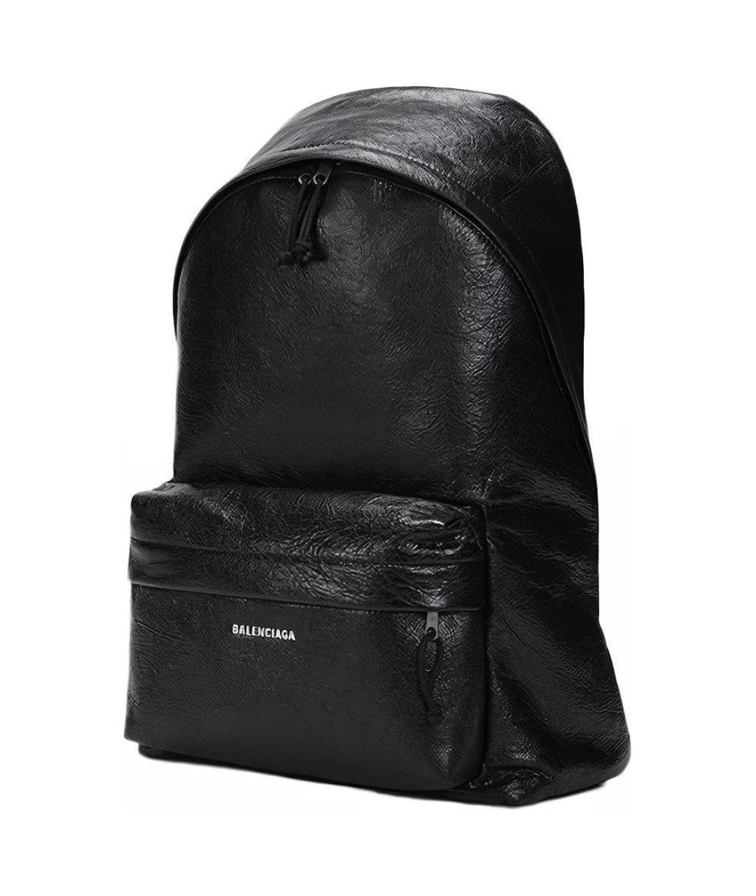 BALENCIAGA Черный кожаный рюкзак, фото 3